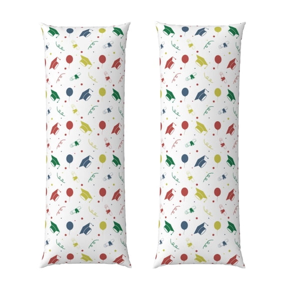 Yiaed Body Pillow Cover, Ultra Soft Microfiber Pillowcases, Breathable Long Pillow Case, Envelope Closure-Happy Graduation (20x54 inch)(Pillow core not included)