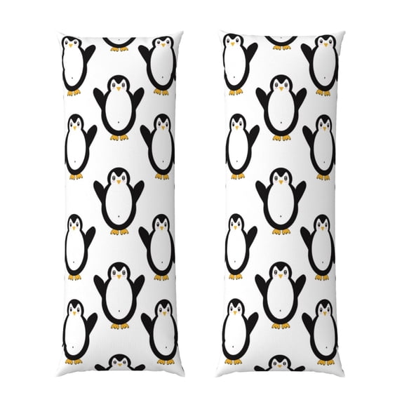 Yiaed Body Pillow Cover, Ultra Soft Microfiber Pillowcases, Breathable Long Pillow Case, Envelope Closure-Lovely Penguin (20x54 inch)(Pillow core not included)