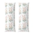 thumbnail image 1 of Yiaed Body Pillow Cover, Ultra Soft Microfiber Pillowcases, Breathable Long Pillow Case, Envelope Closure-Rabbit And Flower (20x54 inch)（Pillow core not included）, 1 of 5