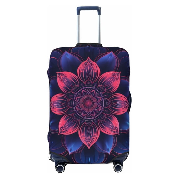 Yiaed Bohemian Vintage Pattern Print Travel Luggage Cover Suitcase Protector Fits 18-32 Inch Luggage Wheel Covers Patterned Elastic Luggage Anti-scratch（No luggage）（No luggage）-