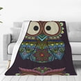 thumbnail image 1 of Yiaed Boho Owl Pattern Fleece Throw Blanket,Fleece Throw Blankets for Couch & Bed All Season Use -40"x30", 1 of 6
