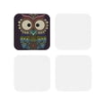 thumbnail image 1 of Yiaed Boho Owl Print Leather Coasters for Drinks - Cup Coasters Coffee Table Kitchen Table Bar, Home & Office Gifts Handmade Drink Coasters-Square, 1 of 6