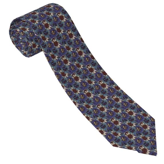 Yiaed Boho Style Sunflowers Design Print Men's Ties Silk Business Necktie for Husband Father Valentine's day Father's Day Gift