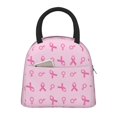 thumbnail image 1 of Yiaed Breast Cancer Awareness 1 Print Lunch Bag Adult Insulated Lunch Box, Leakproof Cooler Food Lunch Containers Reusable High Capacity Lunch Tote Bags-One Size, 1 of 6