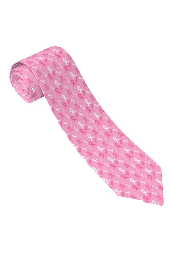 Breast Cancer Awareness (3) Print Men's Ties Silk Business Necktie for Husband Father Valentine's day Father's Day Gift