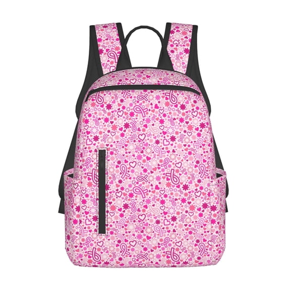 Yiaed Breast Cancer Awareness2 Print Lightweight Backpack Travel Backpacks Hiking Daypack for Women Men