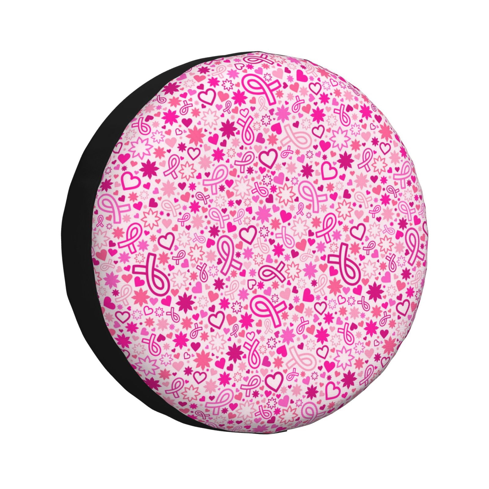 Yiaed Breast Cancer Awareness2 Print Tire Wheel Cover, Waterproof Spare