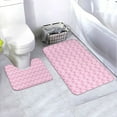 thumbnail image 1 of Yiaed Breast Cancer Awareness5 Print Bathroom Mat Set 2 Pieces Mat Anti-Skid Pad Ultra Soft and Absorbent Bathroom Bath Mat Contour Bath Rugs for Toilet Base, 1 of 6