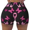 thumbnail image 1 of Yiaed Breast Cancer Print Women's Athletic Shorts Running Shorts Sporty Short High Waisted Elastic Workout Shorts for Yoga Gym Running & Sports -XX-Large, 1 of 8