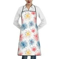 thumbnail image 1 of Yiaed Bright Colorful Fireworks Print Kitchen Apron with Hand Wipe Pockets,Big Pocket,Aprons for Women with Pockets, Waterproof for Cooking Baking, 1 of 7