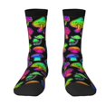 thumbnail image 1 of Yiaed Bright Mushrooms Print Great elasticity Crew Socks Sports socks for Men and Women, 1 of 5