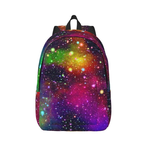 Yiaed Bright Universe Print Backpack, Premium Laptop Backpack, Travel Backpack for Women, Lightweight Backpacks, Comfortable Back Pack-Medium