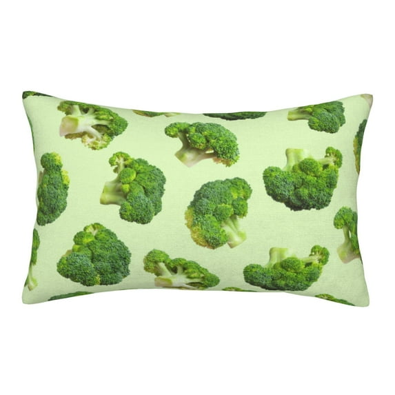 Yiaed Broccoli 3 Print Brushed Microfiber Envelope Pillowcases, Standard,Envelope Closure Pillow Cases(Without Pillow Core)-14"x20"