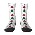 thumbnail image 1 of Yiaed Buffalo Plaid Christmas Trees Print Great elasticity Crew Socks Sports socks for Men and Women, 1 of 5