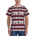 thumbnail image 1 of Yiaed Buffalo Plaid Forest Print Mens Short Sleeve Tight Fit T-Shirt, Crewneck Casual Tee-XX-Large, 1 of 5