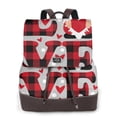 thumbnail image 1 of Yiaed Buffalo Plaid Love And Gnome Print Laptop Backpack for Women Slim Computer Bag Work Travel College Backpack Purse Fits 14 Inch Notebook, 1 of 4