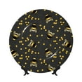 thumbnail image 1 of Yiaed Bumblebee Print Bone China Decorative Plate Ceramic Dinner Plates Art Crafts with Display Stand-7in, 1 of 6
