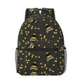 thumbnail image 1 of Yiaed Bumblebee Print School Backpack College Backpack Daypacks for Students High School Spacious and Durable Daypack for Work and Travel-One Size, 1 of 6