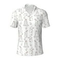 thumbnail image 1 of Yiaed Bunny And BirdPrint Men's Short Sleeve Polo Shirt,Golf Polo for Men Three-Button Golf Shirt Athletic Casual Collared T-Shirt- 3X-Large, 1 of 7