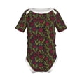 thumbnail image 1 of Yiaed Burgundy Peony Flowers Print Infant Climbing Short Sleeve Onesie One-Piece Baby Bodysuit Clothes 0-12 Months -2 Years, 1 of 6