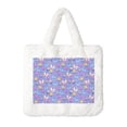 thumbnail image 1 of Yiaed Butterflies And Flowers Print Fluffy Shoulder Bag Plush Bags Women Ladies Tote Bag Fluffy White Furry Purse Handbag for Autumn and Winter, 1 of 7