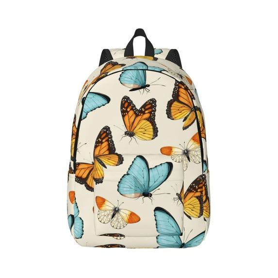 Yiaed Butterflies Print Backpack, Premium Laptop Backpack, Travel Backpack for Women, Lightweight Backpacks, Comfortable Back Pack-Medium