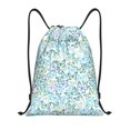 thumbnail image 1 of Yiaed Butterflies Print Drawstring Bags Drawstring Backpack Bulk String Back Pack Gym Sport Bag-Medium, 1 of 5