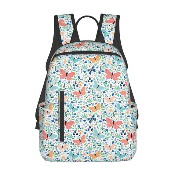Yiaed Butterflies Print Lightweight Backpack Travel Backpacks Hiking Daypack for Women Men