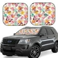 thumbnail image 1 of Yiaed Butterflies and Roses Print Car Front Windshield Sun Shade,Foldable Anti-UV Car Sunshade for Front Window for Most Vehicles-Medium, 1 of 5