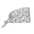 thumbnail image 1 of Yiaed Butterflies on Polka Dots Print Turban Hat for Women Men Comfortable Adjustable Cleaning Working Cap with Sweatband, 1 of 4