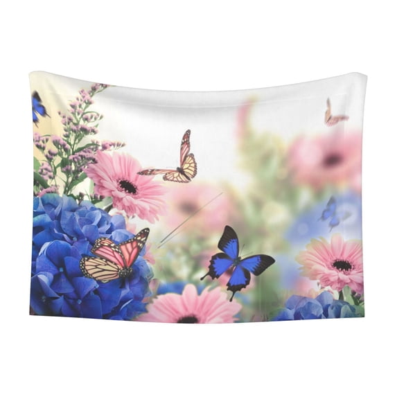 Yiaed Butterfly And Flowers Print Dog Blankets-Cat Blanket Washable for Couch Protection,Puppy Blanket, Soft Plush Reversible Throw Furniture Protector-Small
