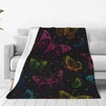 thumbnail image 1 of Yiaed Butterfly Pattern Fleece Throw Blanket,Fleece Throw Blankets for Couch & Bed All Season Use -60"x50", 1 of 6