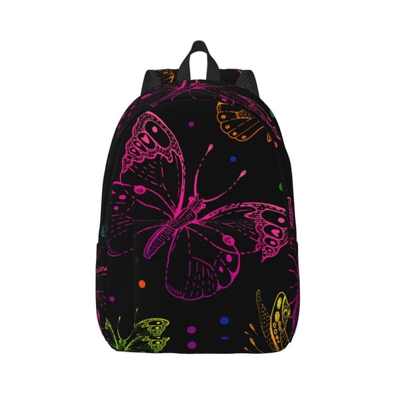 Yiaed Butterfly Print Backpack, Premium Laptop Backpack, Travel Backpack for Women, Lightweight Backpacks, Comfortable Back Pack-Medium