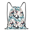 thumbnail image 1 of Yiaed Butterfly Print Drawstring Bags Drawstring Backpack Bulk String Back Pack Gym Sport Bag-Small, 1 of 5