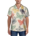 thumbnail image 1 of Yiaed Butterfly Print Hawaiian Shirt for Men Short Sleeve Button Down Shirts Beach Shirts for Men-3X-Large, 1 of 5