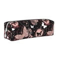 thumbnail image 1 of Yiaed Butterfly Print Leather Pencil Case - Leather Pen Pencil Holder - Elegant & Practical Pencil Pouch for Work & Office, 1 of 7