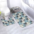 thumbnail image 1 of Yiaed Butterflys Print Bathroom Mat Set 2 Pieces Mat Anti-Skid Pad Ultra Soft and Absorbent Bathroom Bath Mat Contour Bath Rugs for Toilet Base, 1 of 1