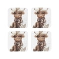thumbnail image 1 of Yiaed C Print Leather Coasters for Drinks - Cup Coasters Coffee Table Kitchen Table Bar, Home & Office Gifts Handmade Drink Coasters-Square, 1 of 6