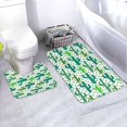 thumbnail image 1 of Yiaed Cactus 1 Print Bathroom Mat Set 2 Pieces Mat Anti-Skid Pad Ultra Soft and Absorbent Bathroom Bath Mat Contour Bath Rugs for Toilet Base, 1 of 6