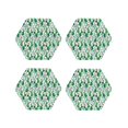 thumbnail image 1 of Yiaed Cactus Plants Print Leather Coasters for Drinks - Cup Coasters Coffee Table Kitchen Table Bar, Home & Office Gifts Handmade Drink Coasters-Hexagon, 1 of 6