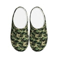 thumbnail image 1 of Yiaed Camouflage Dinosaur Print Slippers Fuzzy Warm Cozy Slippers Non Slip House Slippers For Indoor Outdoor Slippers House Slippers-11, 1 of 7
