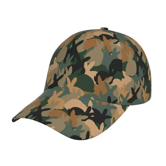Yiaed Camouflage Rabbit Print Cap Adjustable Size for Running Workouts ...