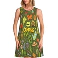 thumbnail image 1 of Yiaed Camping 1 Print Women's Sleeveless Dress, Loose Fit Summer Dress, Casual Sleeveless Dress for Women, 1 of 7
