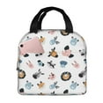 thumbnail image 1 of Yiaed Cartoon Animals Print Insulated Lunch Bag Reusable Cute Tote Lunch Box, Leakproof Cooler Lunch Bags for Work Office Travel School Picnic, 1 of 5
