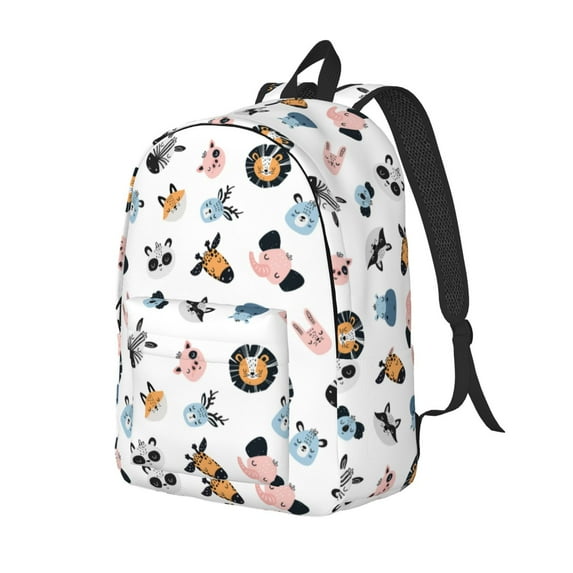 Yiaed Cartoon Animals Print Print Laptop Backpack Travel Canvas Backpack Vintage Aesthetic Backpack for School Knapsack Backpack Backpack for School-
