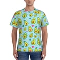 thumbnail image 1 of Yiaed Cartoon Avocado Print Mens Short Sleeve Tight Fit T-Shirt, Crewneck Casual Tee-XX-Large, 1 of 5