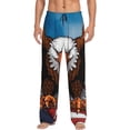 thumbnail image 1 of Yiaed Cartoon Bald Eagle USA Print Men's Lounge Pants, Loose PJ Bottoms, Long Pajama Pants for Men-Medium, 1 of 5