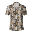 thumbnail image 1 of Yiaed Cartoon BearPrint Men's Short Sleeve Polo Shirt,Golf Polo for Men Three-Button Golf Shirt Athletic Casual Collared T-Shirt- 4X-Large, 1 of 7