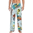 thumbnail image 1 of Yiaed Cartoon Car Racing Print Men's Lounge Pants, Loose PJ Bottoms, Long Pajama Pants for Men-Large, 1 of 5