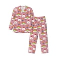 thumbnail image 1 of Yiaed Cartoon Chicken Print Men’s Pajamas Set - Long Sleeve Button Down Sleep Shirt and Pajama Bottoms Sleepwear Set Mens Pjs Sets Men's Pajama Bottoms-Large, 1 of 7